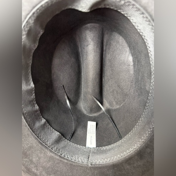 Black Cowboy Hat with Silver Heart Accents - Picture 3 of 3